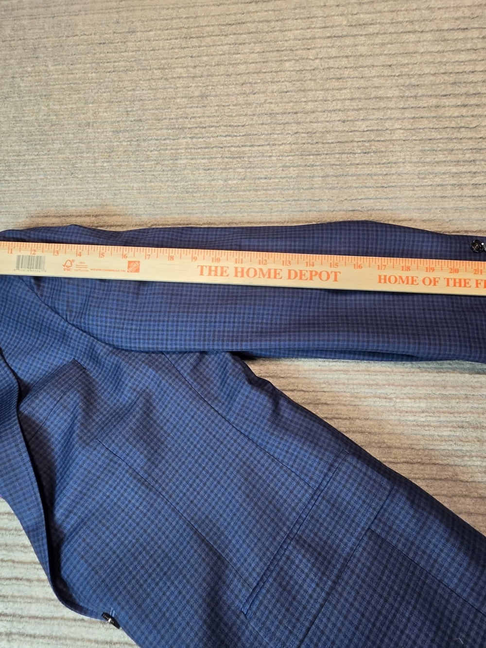 Ted Baker Endurance Jay SPJ Sport Coat Blazer Mens 40S Blue Plaid Wool - Picture 13 of 14